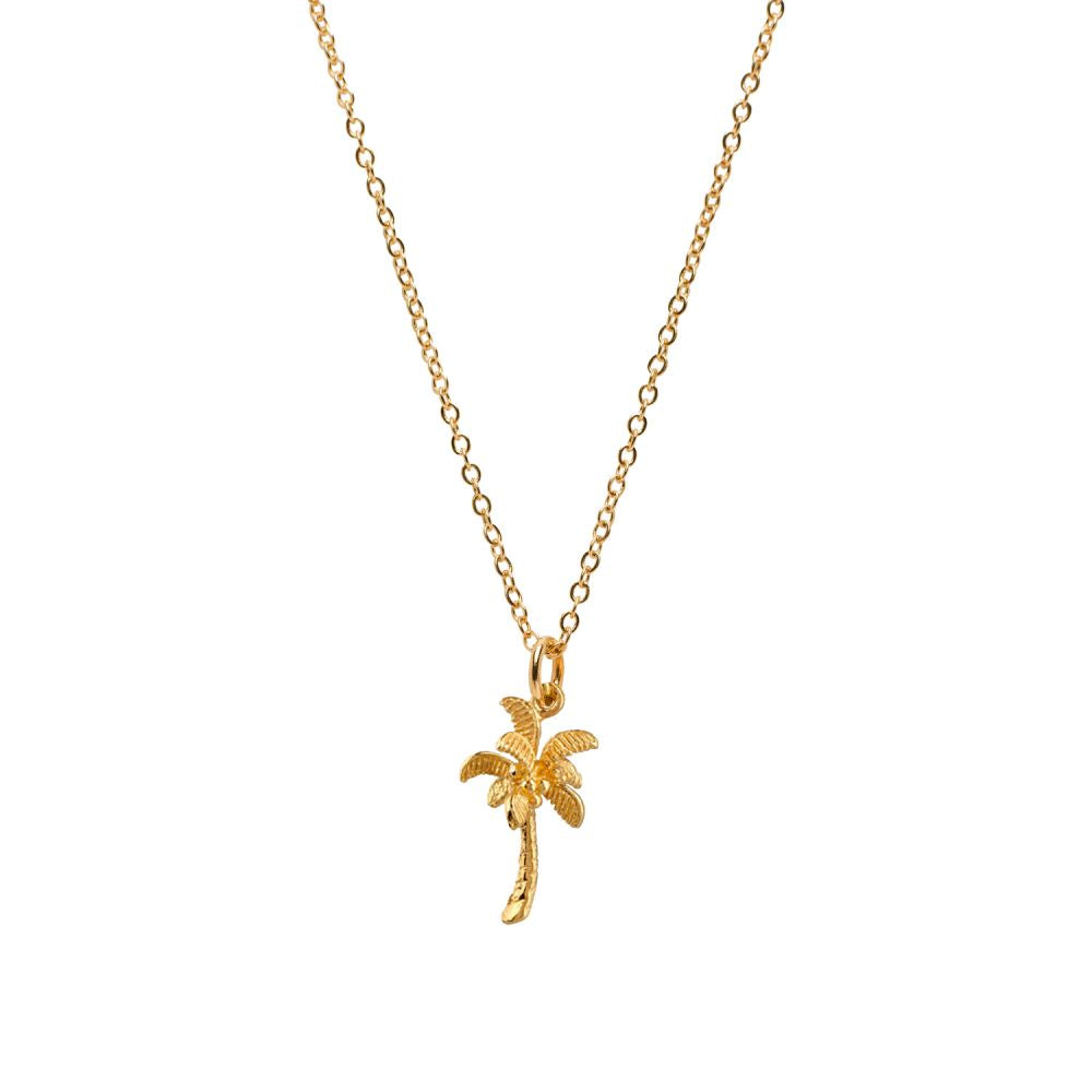 Palm tree store charm necklace