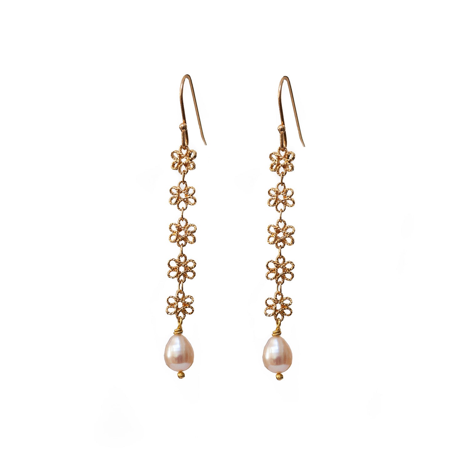 Infinity Freshwater Pearl Earrings